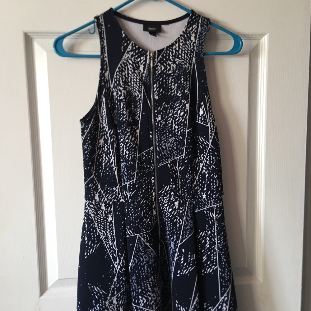 Navy pattern dress